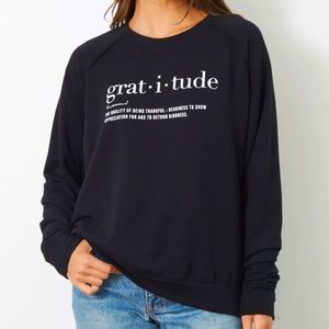 Good hYOUman Vita Gratitude Sweatshirt. Black. Small.